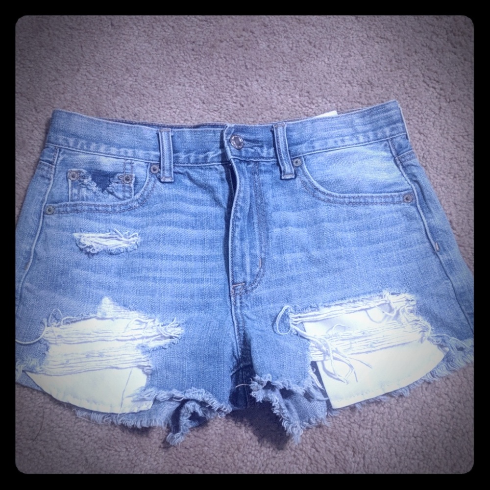 Vintage hi rise festival distressed shorts sz 4 AE